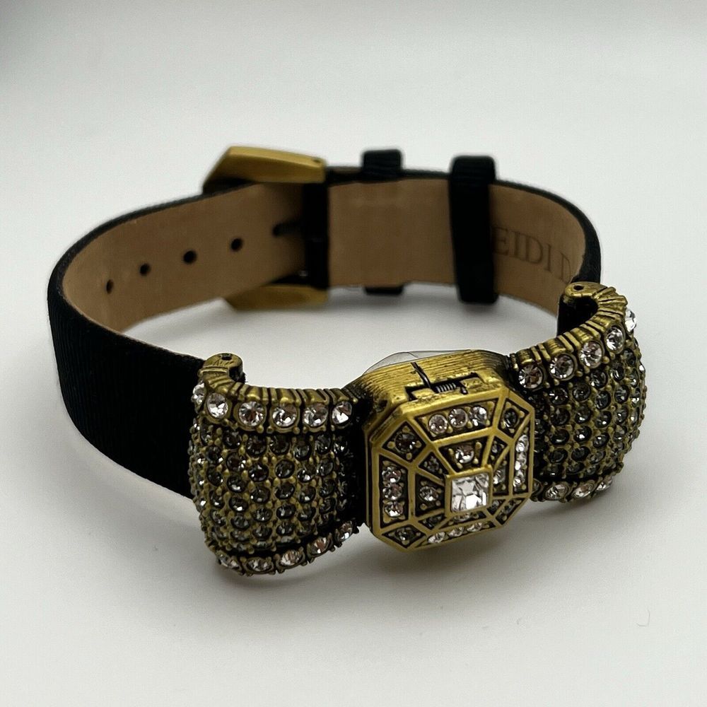 Heidi Daus Clear Swarovski Crystal‎ Bow Wristwatch - Needs Battery
